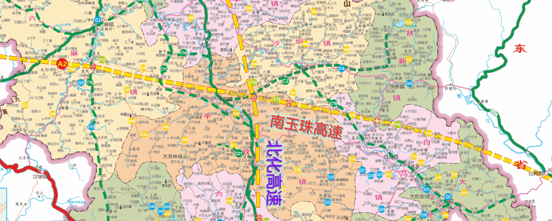 南玉珠高速公路途经兴业县的城隍镇,葵阳镇,大平山镇,在该县设置一处