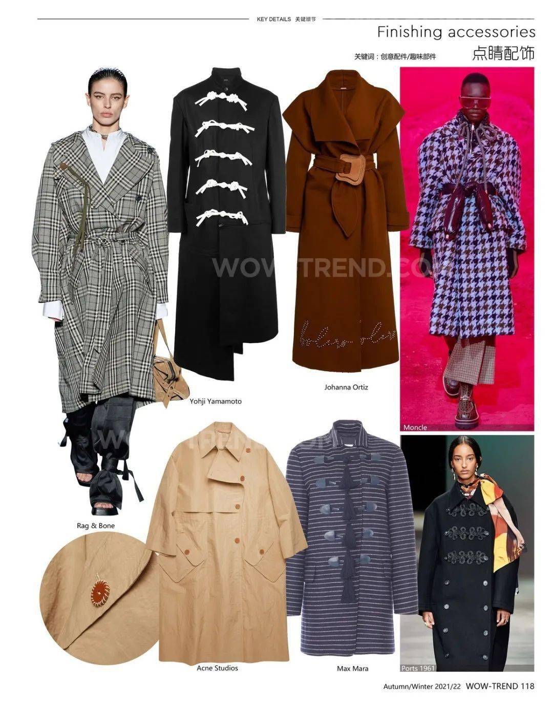 关键|22秋冬大衣设计关键趋势 !(细节/图案/面料/廓形趋势合集)