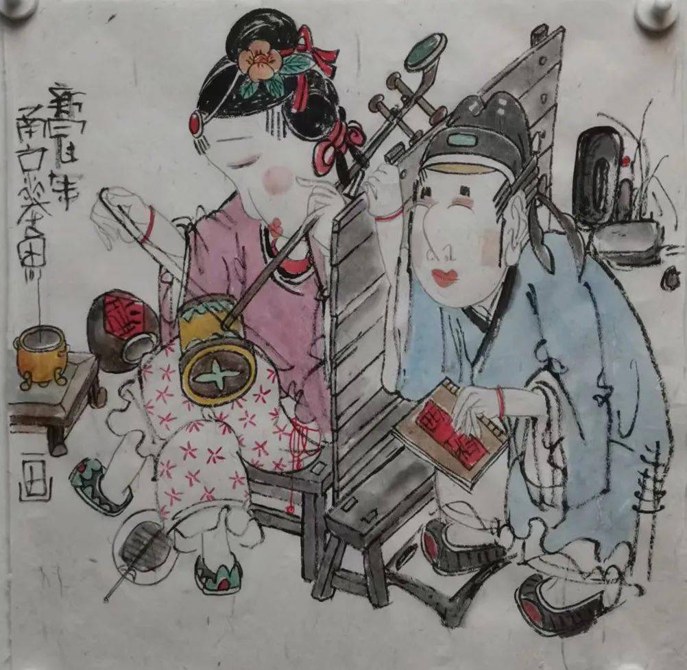 我一直认为笨鱼是一位天才型的画家,他富于想象力和创造力,旺盛的的