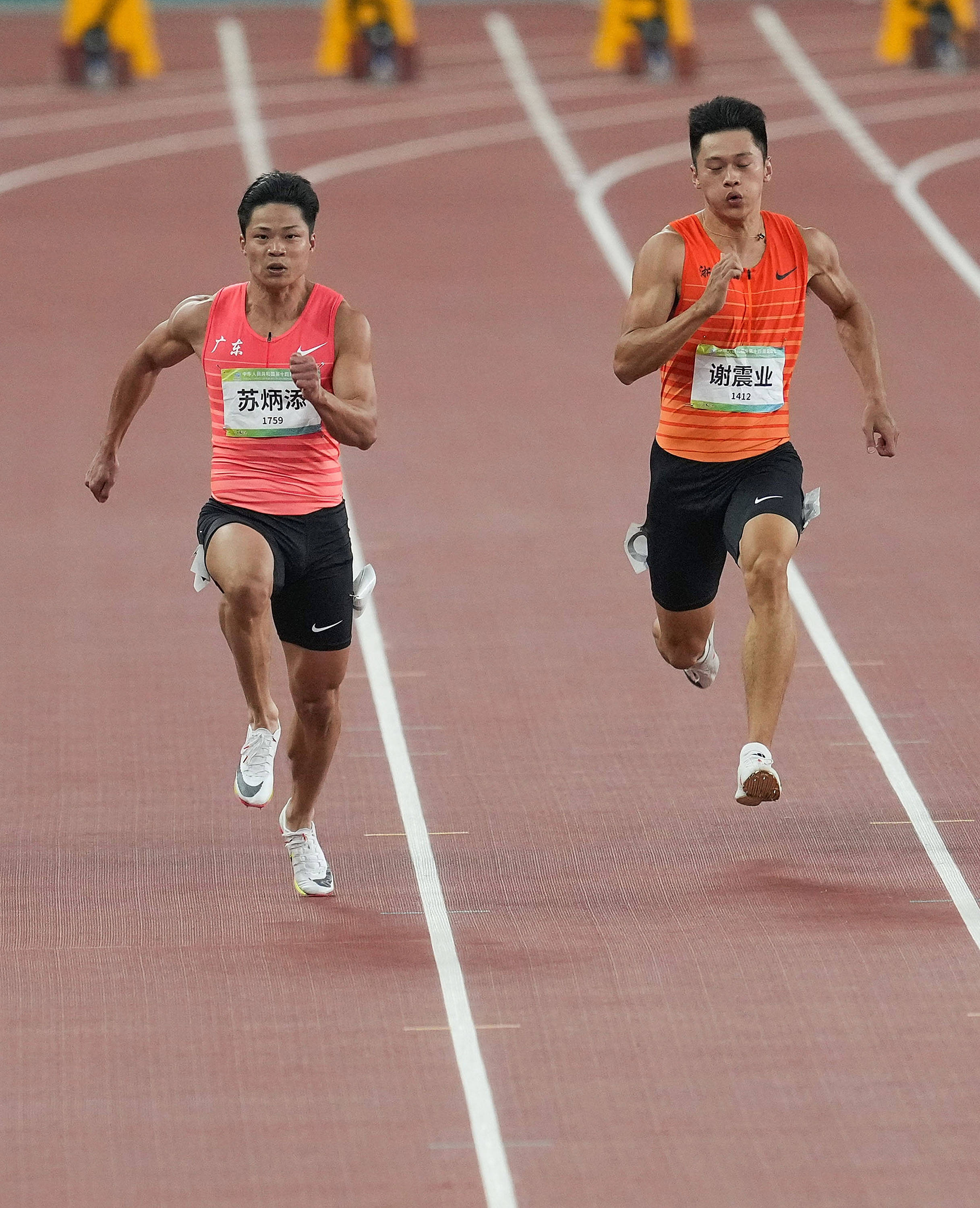 田径——男子100米复赛赛况_比赛