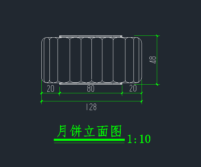 月饼cad施工图下载