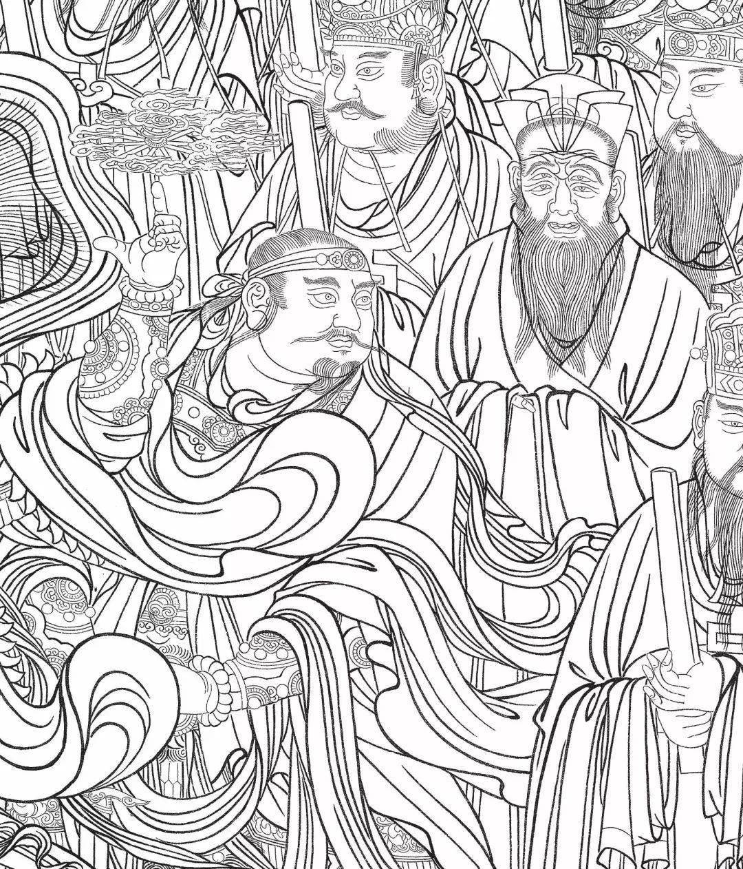 好书推荐 | 永乐宫,法海寺精品壁画,超大线描画稿