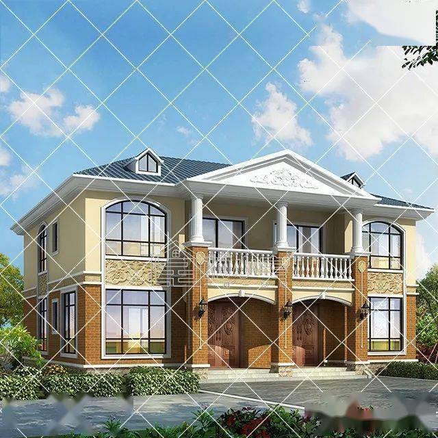 68款兄弟双拼农村别墅兄弟这样建房大气又省钱财运来了挡不了