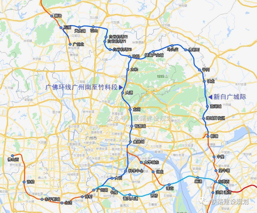 广州东环城际规划图图片