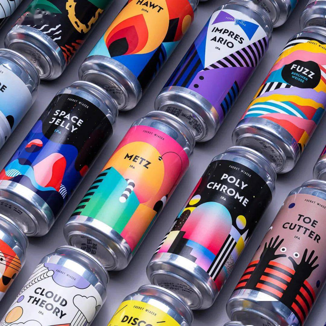 与配色带有很强的年轻设计感此款啤酒包装个性化的啤酒包装设计创意