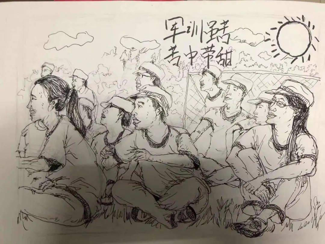 軍訓回憶殺!看看我校創設學院新生的精彩手繪!