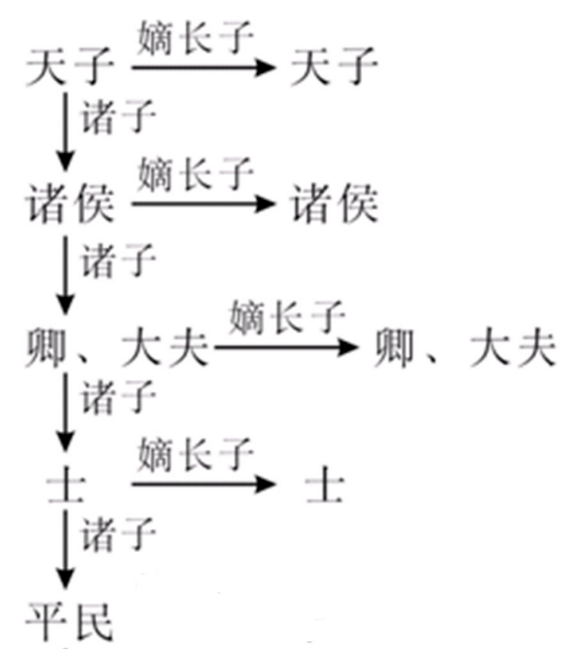 宗法制度示意图