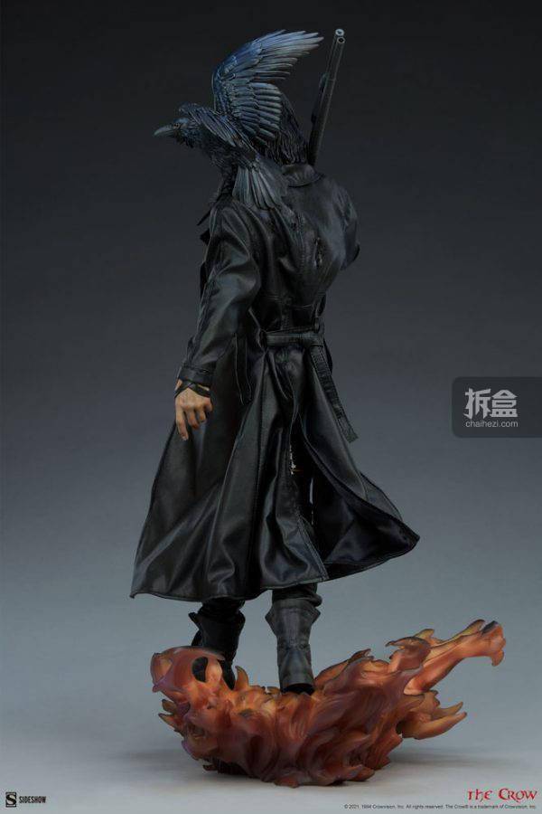 乌鸦|SIDESHOW 惊悚电影 乌鸦 THE CROW 300801 雕像