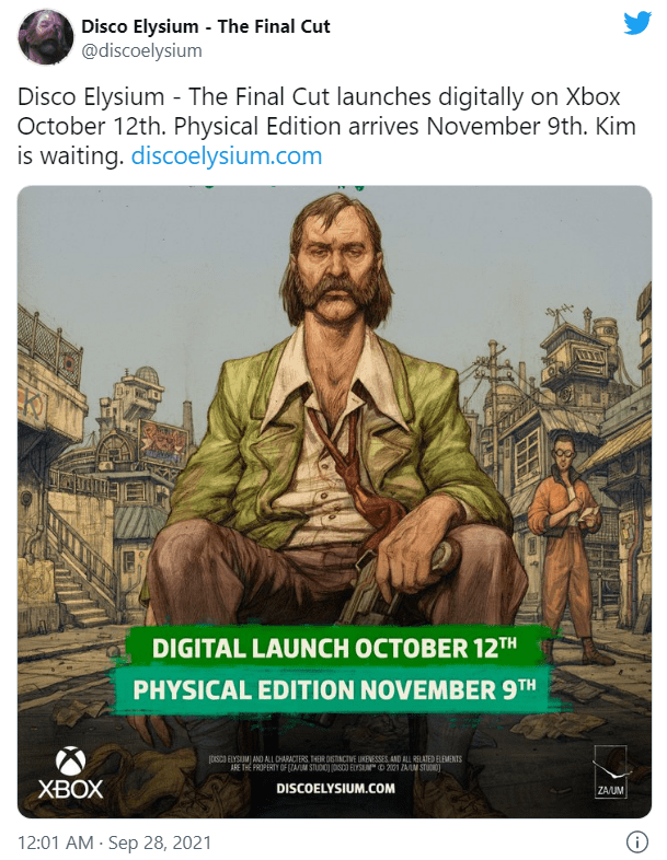 《极乐迪斯科：最终剪辑版》将于 10 月 12 日登陆微软 Xbox 平台 