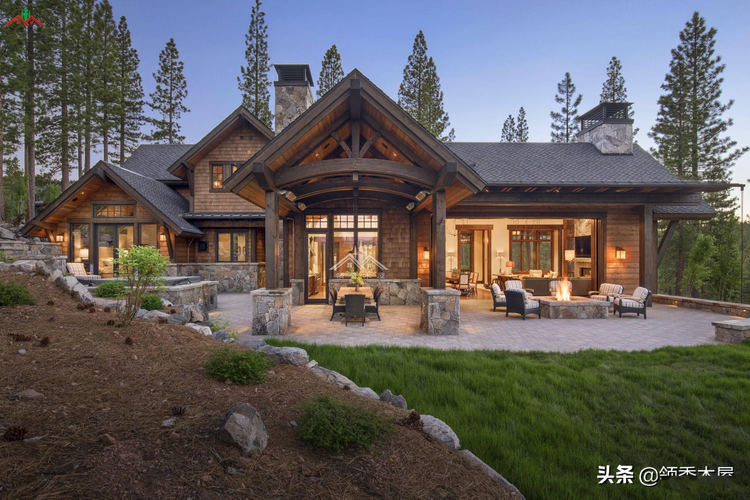 当你有100万后你愿意去乡下建造一栋这样特色的山地木别墅吗?