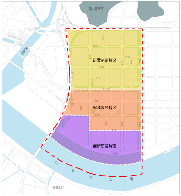 洪湾新城横琴边上新增多块居住用地与学校