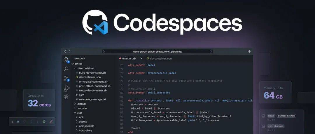 GitHub 官方出的 Online VSCode 编辑器太香了！_代码
