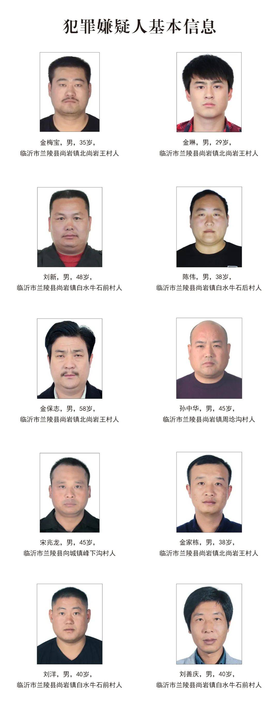 临沂兰陵这10人被抓!