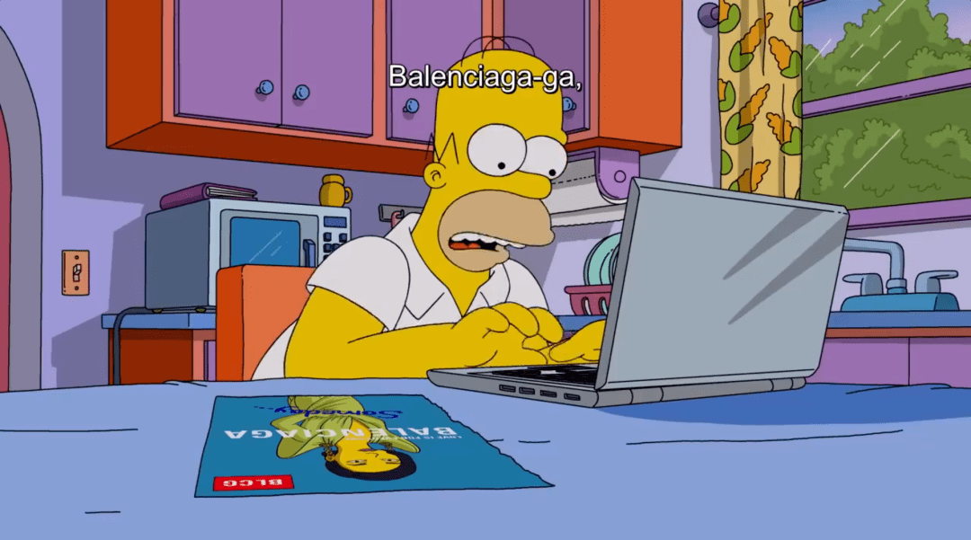 系列 动漫服装秀梦幻联动!Balenciaga邀请辛普森一家来走秀,时装秀甚至被包装成了短片的首映礼……