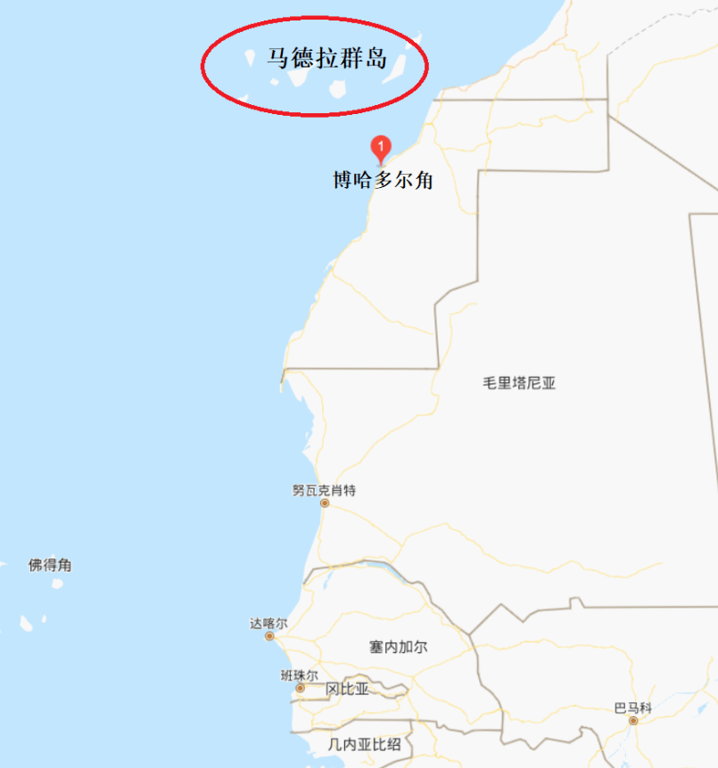 马德拉群岛,葡萄牙人直到1434年都没有超过博哈多尔角迪尼兹