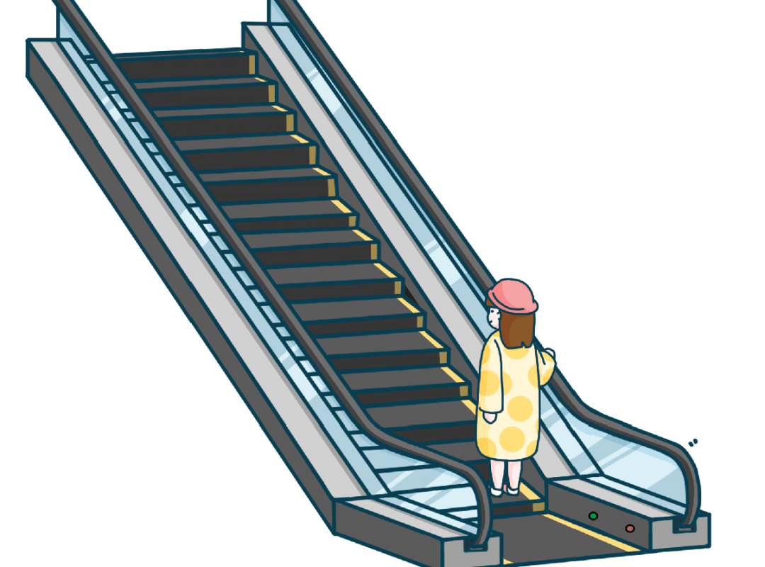 七,左行右立乘电梯