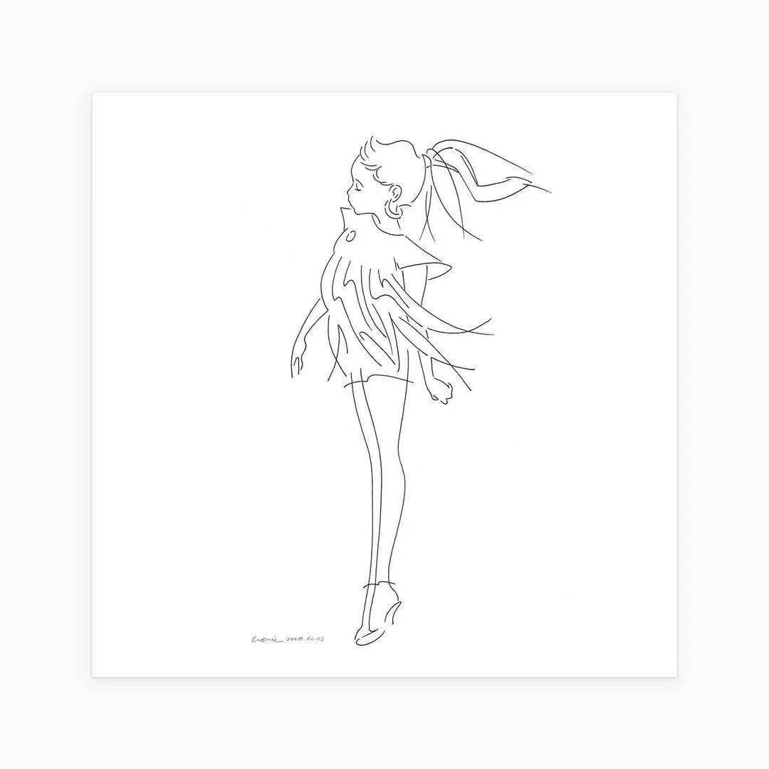 Genie 插画 | 未来主义也能唯美？空灵少女的梦幻世界