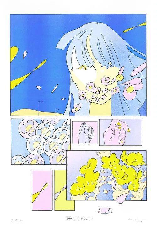 Genie 插画 | 未来主义也能唯美？空灵少女的梦幻世界