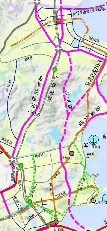 拱北口岸站,港湾北路站,兴中路站,珠海北站,金鼎工业园站,金鼎西站