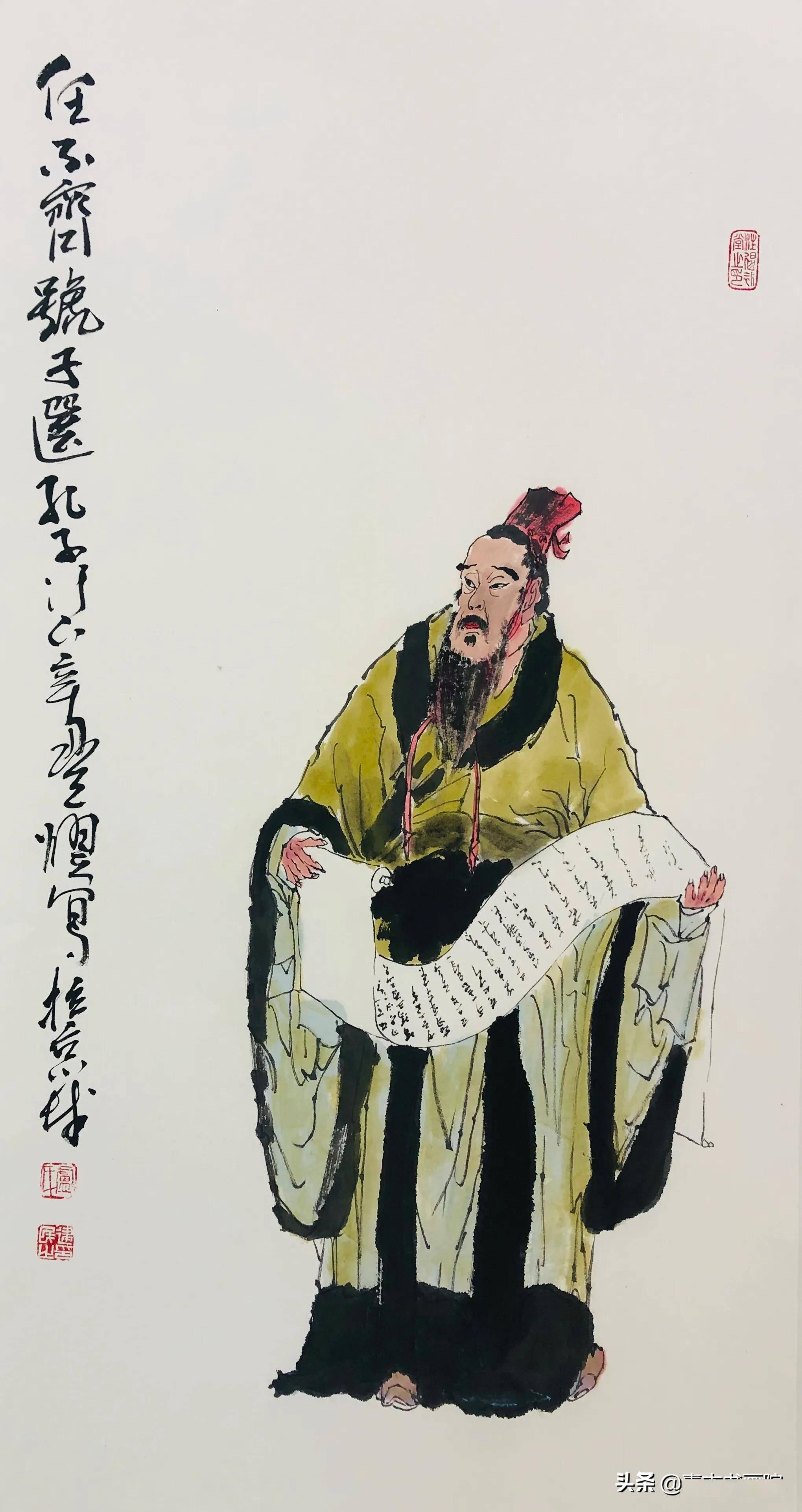 卢建民儒家国画人物