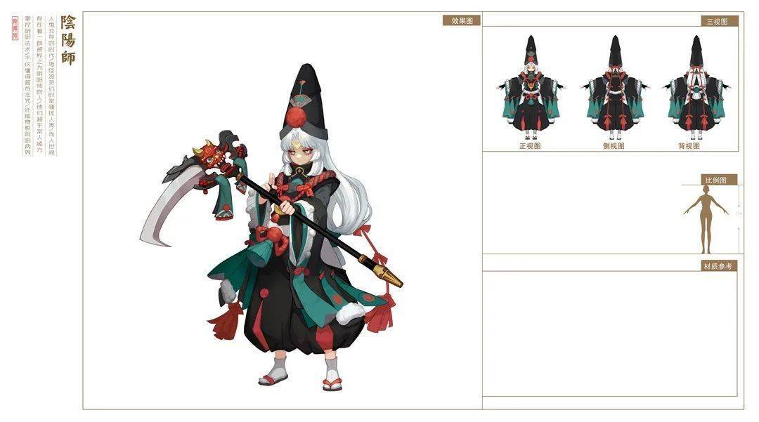 画集收录阴阳师立绘三视图欣赏优秀的角色设计师都是从学习优秀的作品