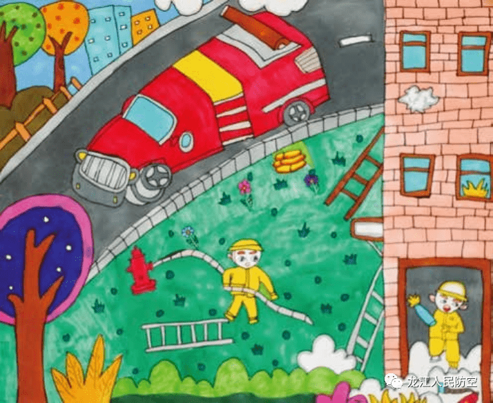 线上巡展首届黑龙江省人防杯少儿美术作品展小学二组二等奖作品