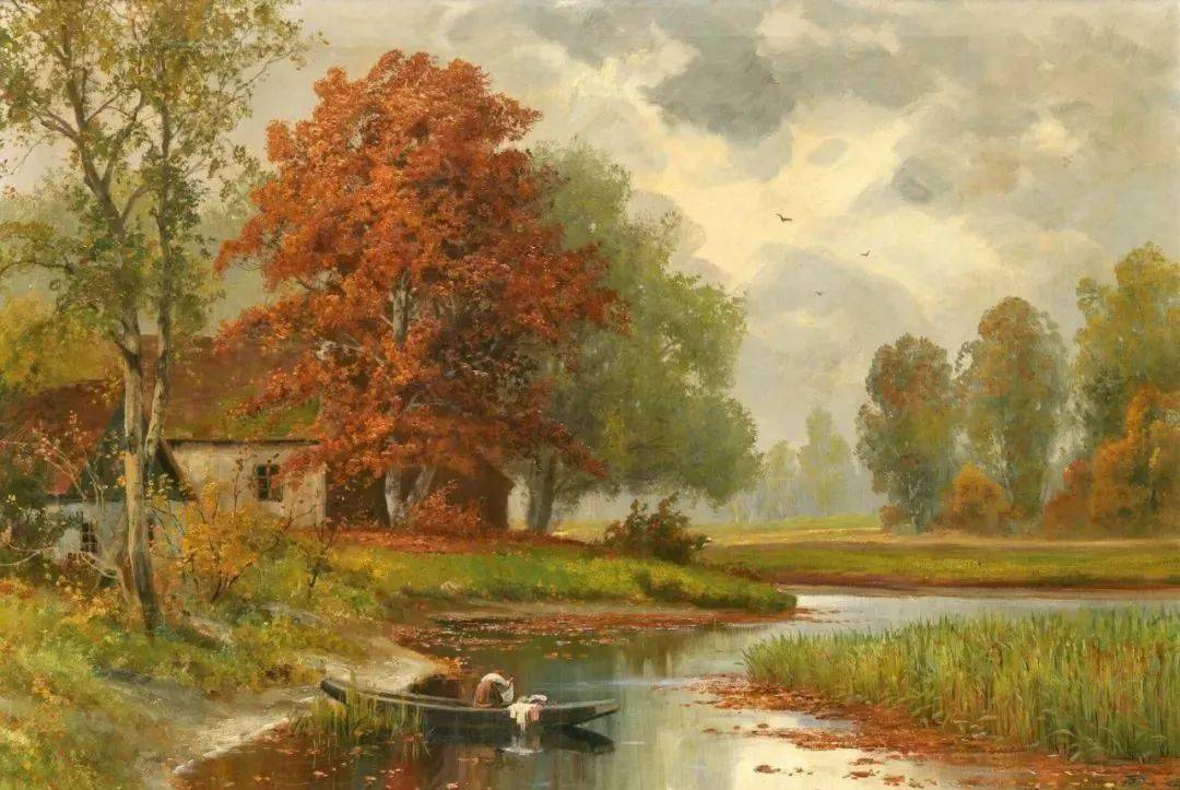 的乡村景色,令人陶醉的色彩~奥地利画家阿洛伊斯·阿内格风景油画欣赏