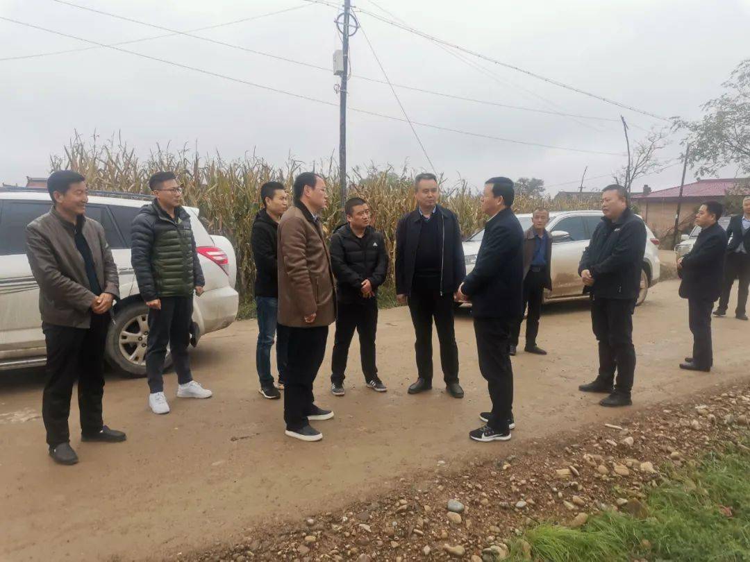 10月13日,姚振杰督查指导白马铺镇农村公路建设工作.