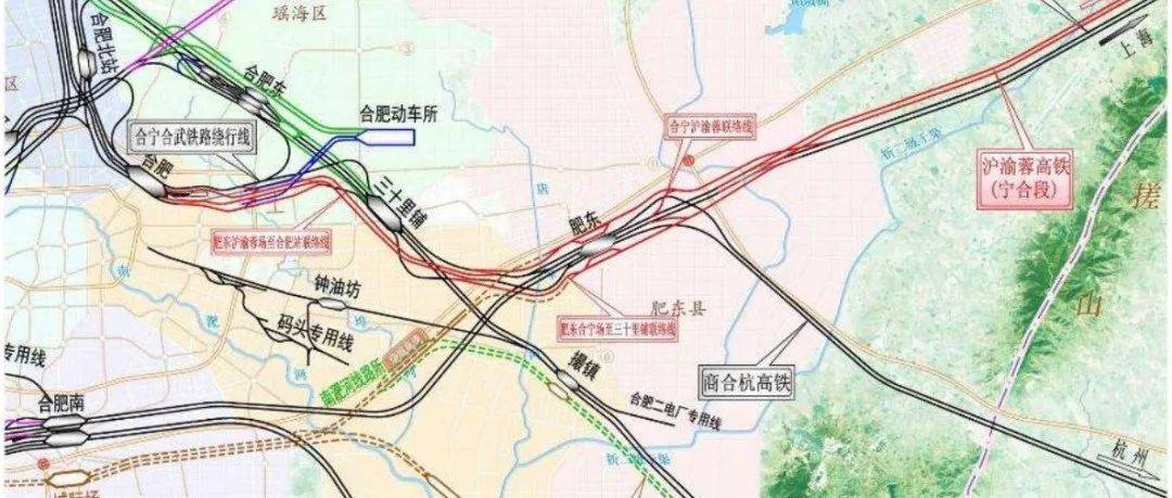 沪渝蓉(北沿江)高铁上海至南京至合肥段环境影响报告书公示,线路走向和站点设置详解_工程