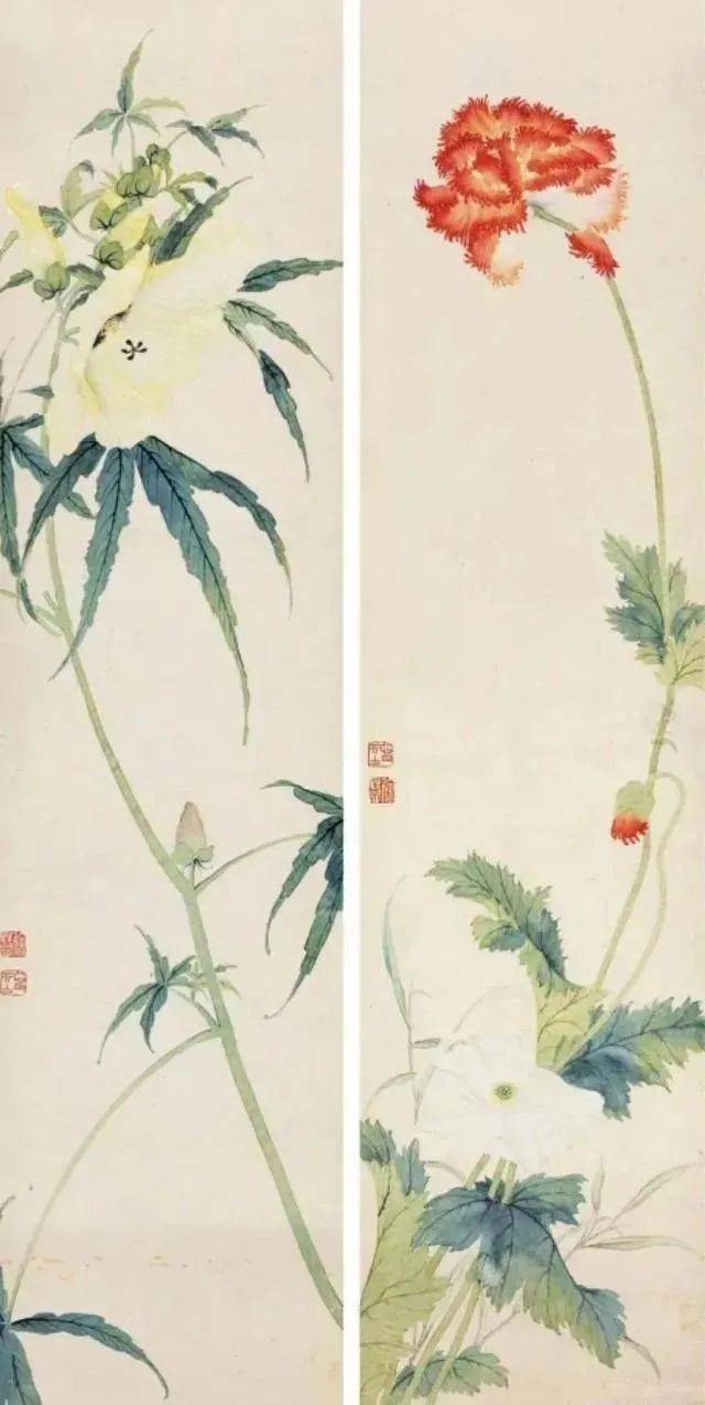 【国画天地】两个不为人知的民国女画家,她们的花鸟画堪称一绝_作品