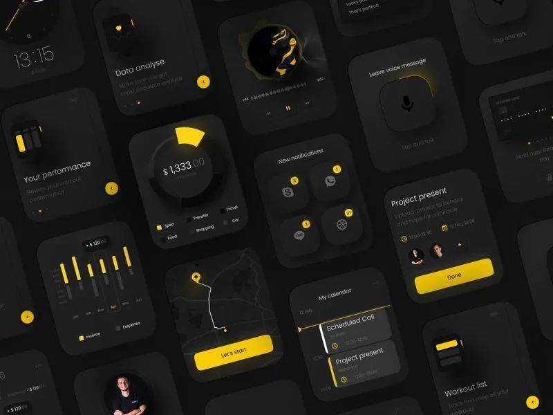 设计灵感 ： 12 组智能手表 UI 设计_iWatch