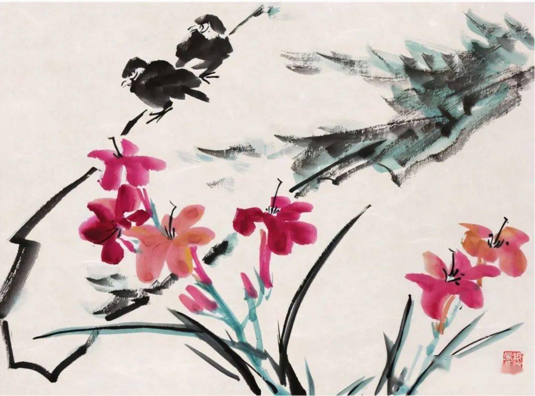邓锡良 花鸟册页欣赏