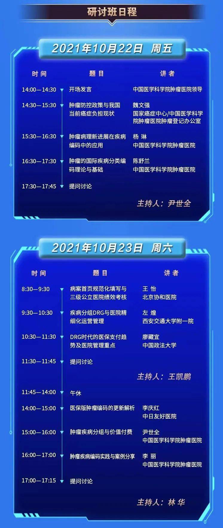 國家癌癥中心|邀您參加：第一屆腫瘤疾病編碼、分組與績效管理研討班