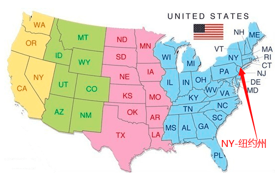 美国纽约地理位置图片