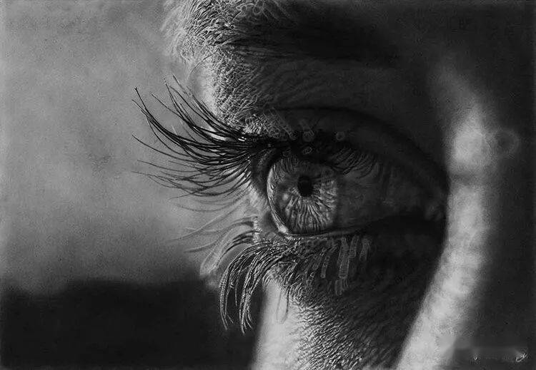 他的素描画得超级精细还具有超现实般的想象力