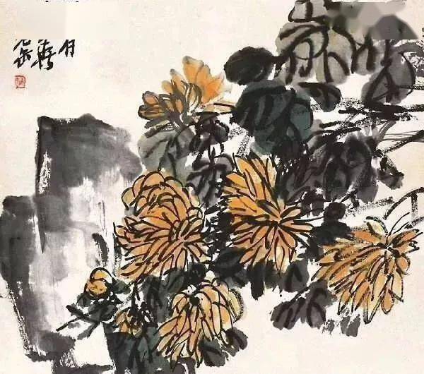 吴昌硕画菊，至今无人超越！_波罗蜜
