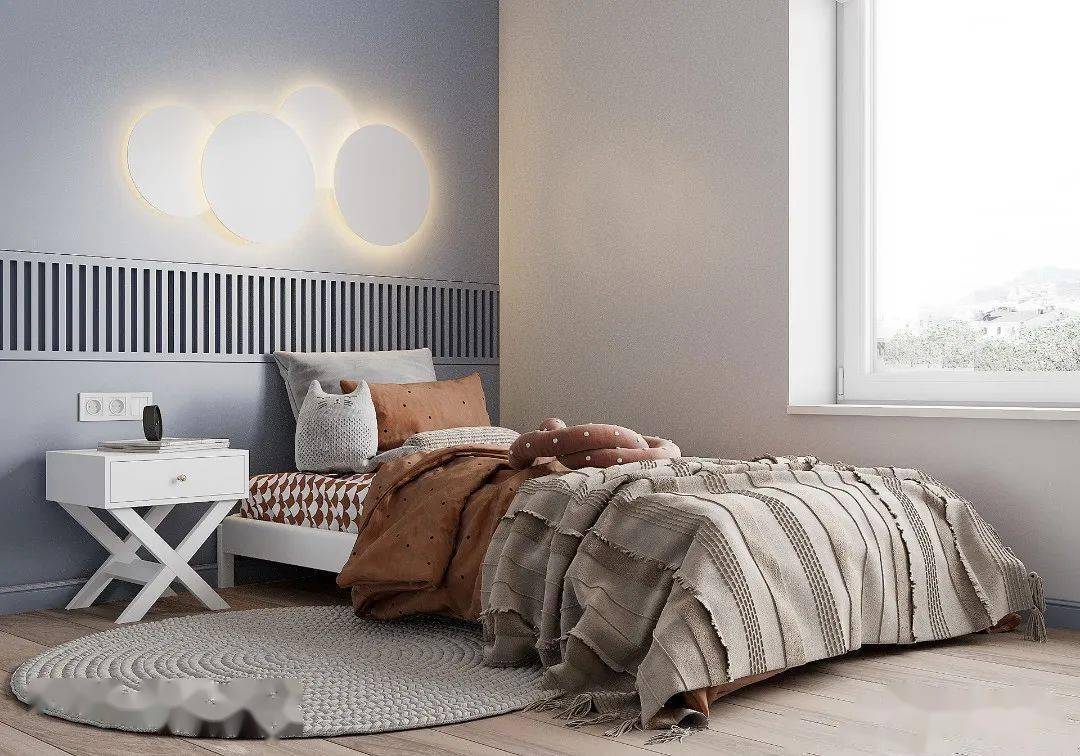 莫兰迪色儿童房设计,太美了!