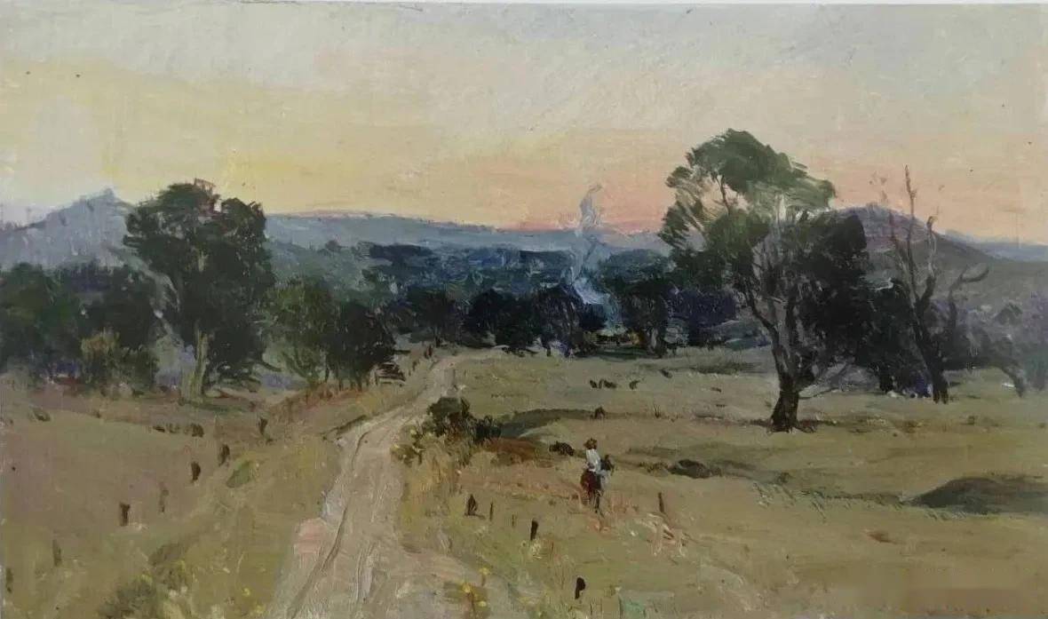 油画家杨鸣山小幅风景油画作品欣赏