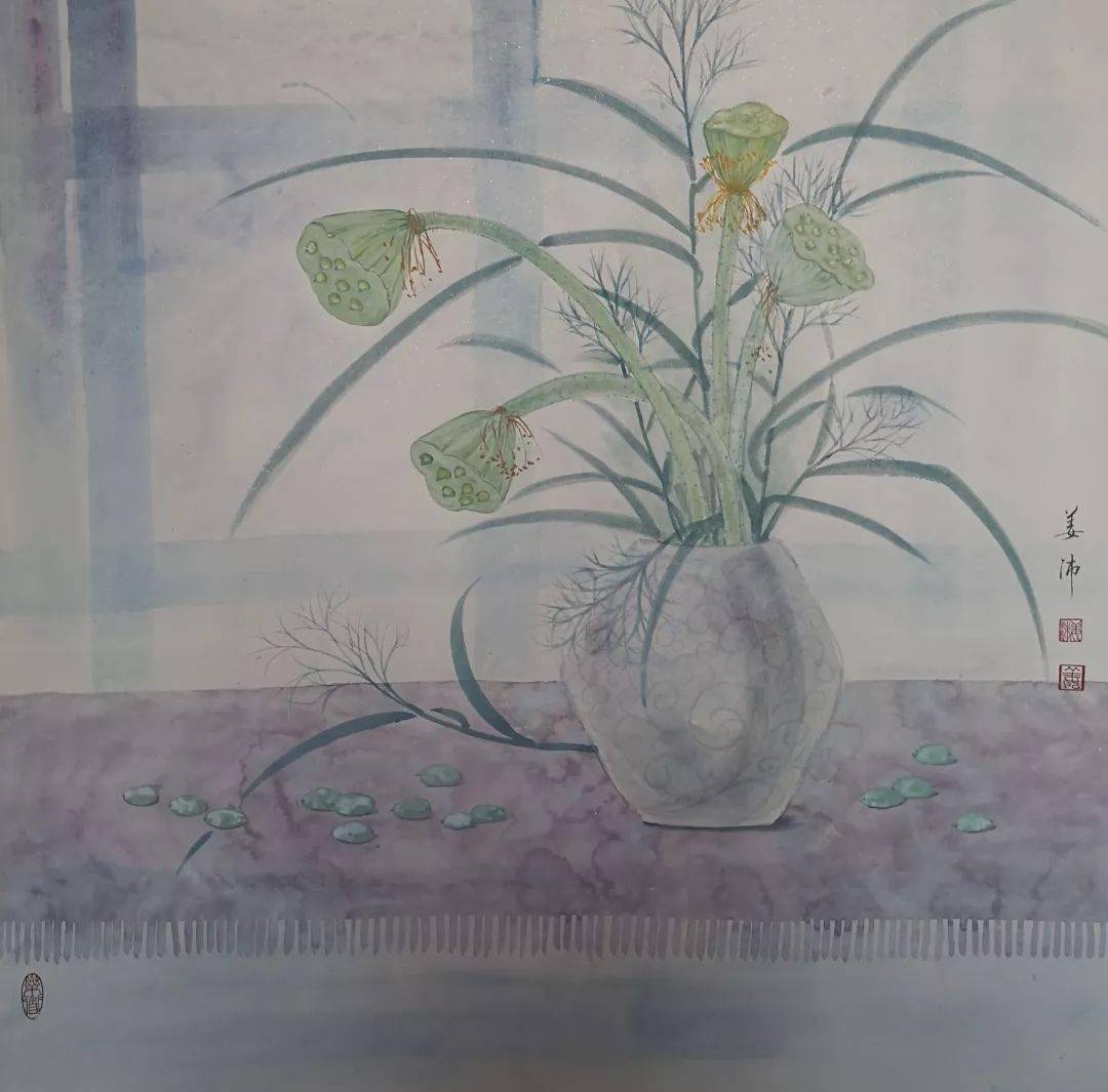 欣赏姜沛没骨花鸟画50图清雅高洁唯美雅静