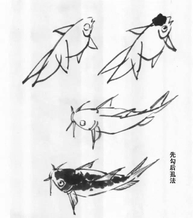 国画教程写意鱼的画法