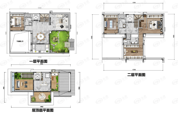 多重院落体系 充分采光,新希望锦麟府建面约266平米合院即将推新_庭院