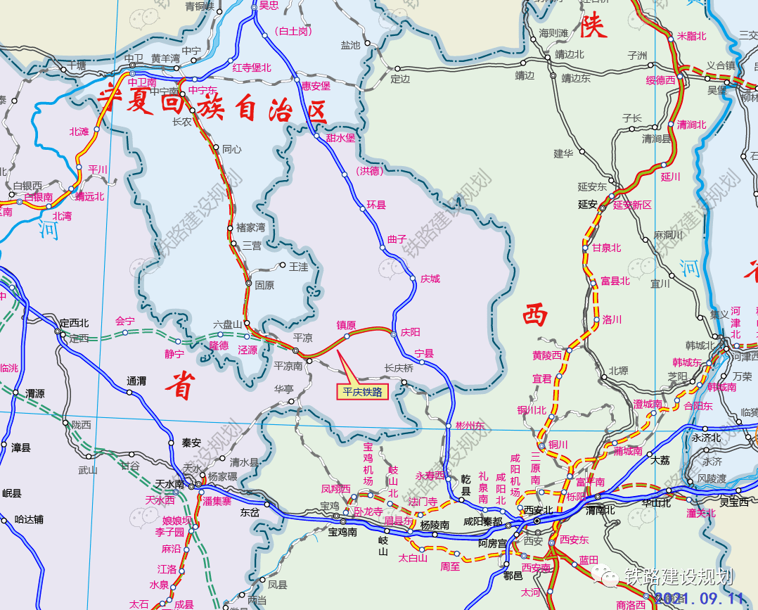 平凉至定西铁路规划图图片