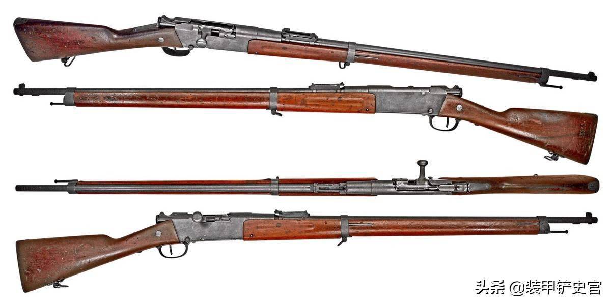 勒贝尔1886型步枪(上)和rsc1917型半自动步枪(下)的对比图