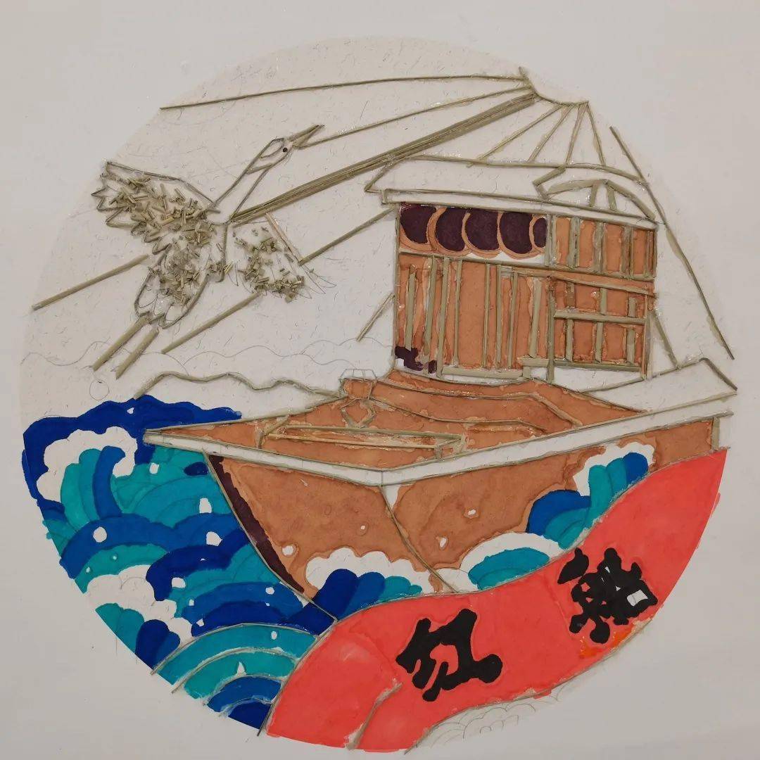 文化传承忆党史,莞草贴画庆百年_沙田镇