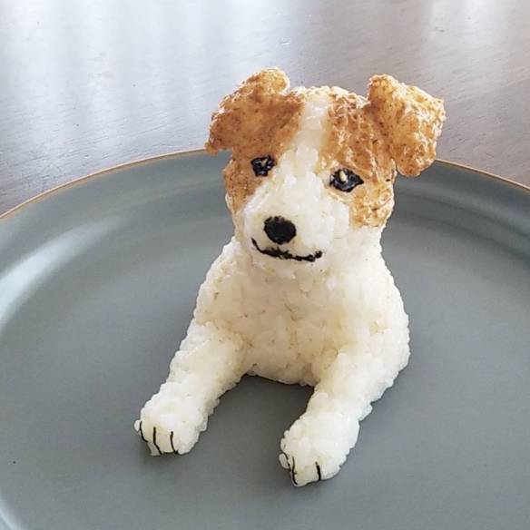 日本达人创作有生命的米粒!动物造型饭团舍不得吃!_饭粒