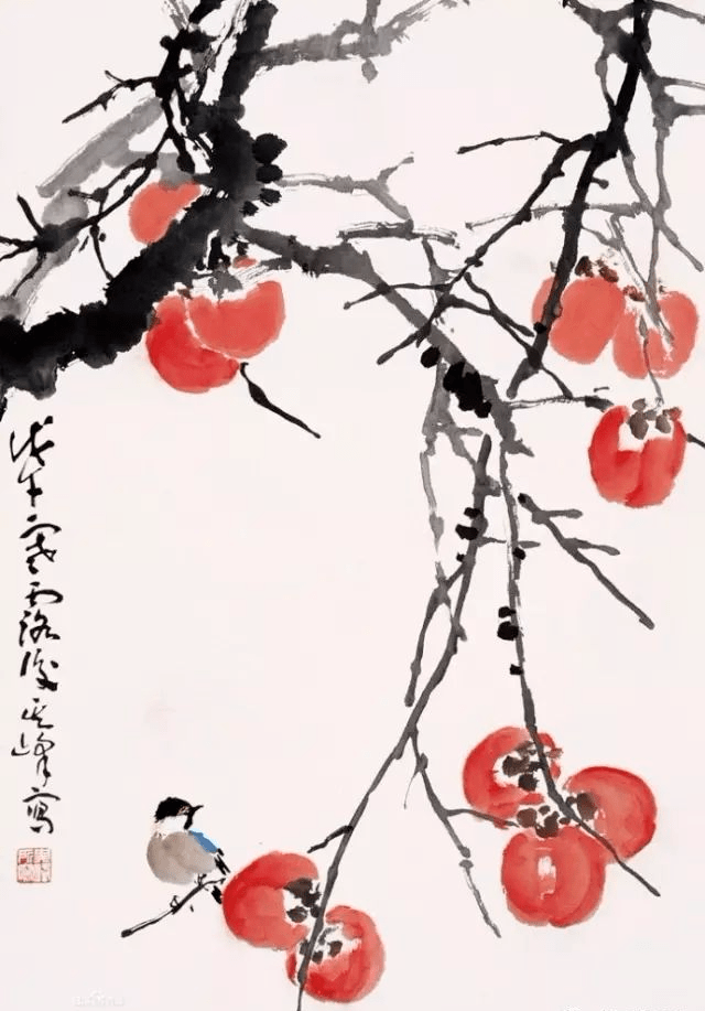 【欣赏】 送您36幅柿柿如意图,福气满满_柿子