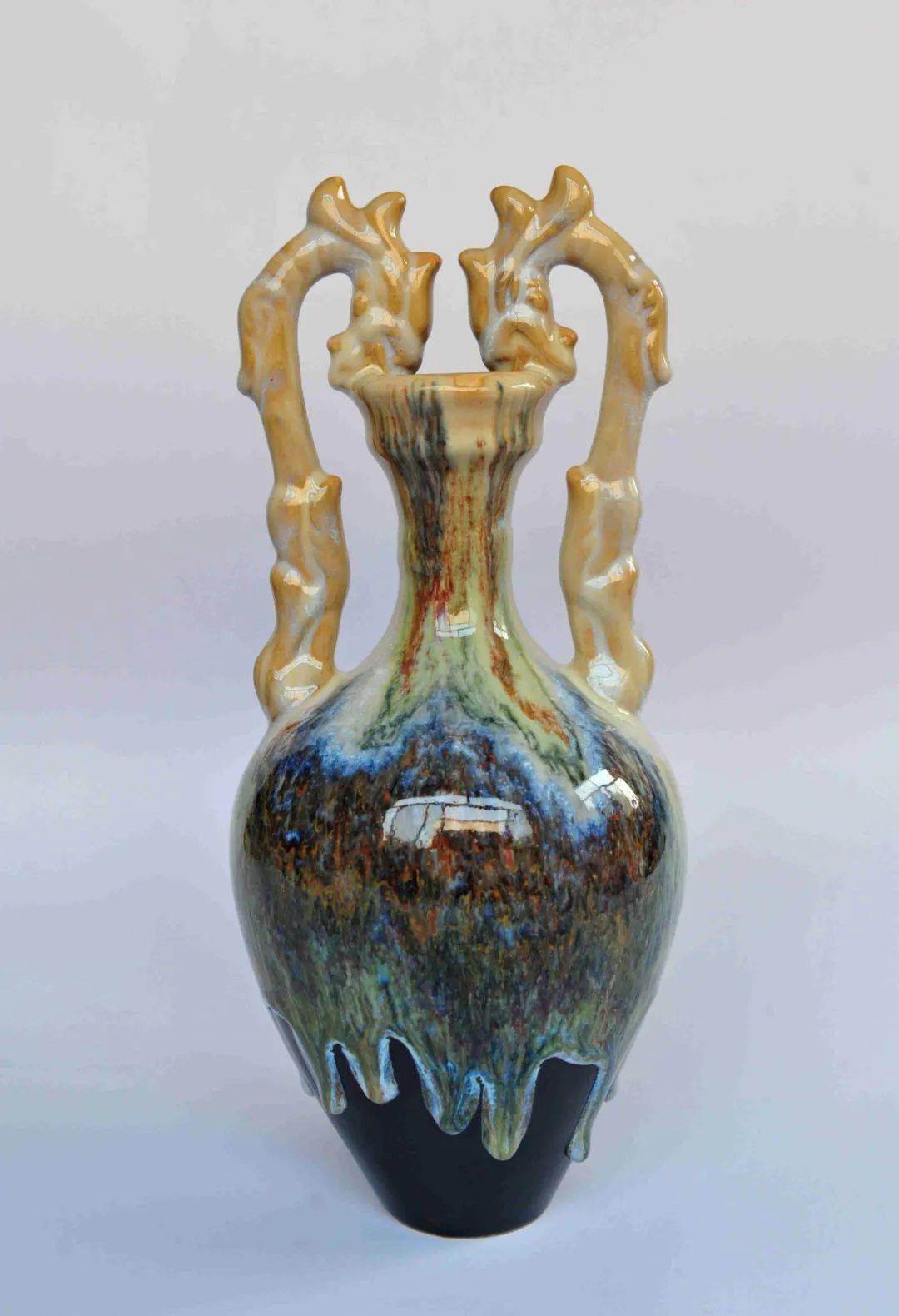 朱一圭陶瓷艺术绽开瓷花釉