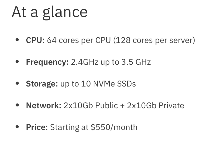 服务器|IBM 云裸机服务器采用第三代 AMD EPYC