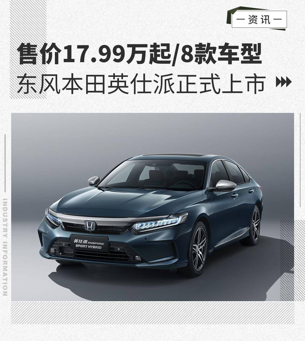 售价17 99万起 8款车型东风本田英仕派正式上市 新车