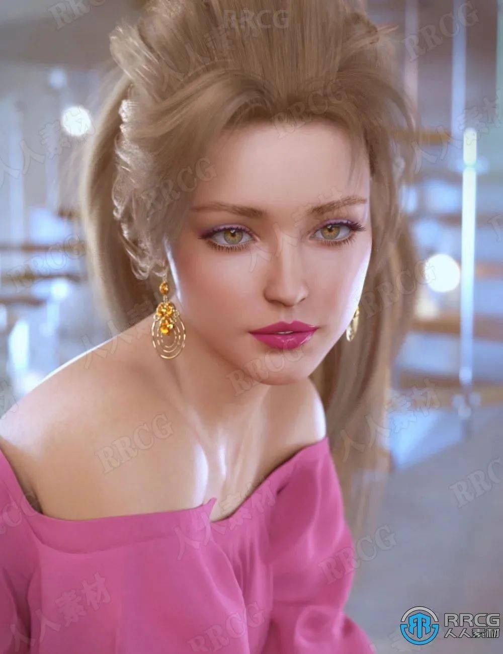 高雅青春靓丽欧美女青年角色3d模型合集_人人